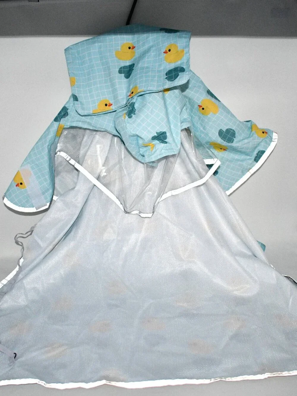 SlowTon Dog Raincoat, XXXL, Duck Pattern, Waterproof Hooded Rain Jacket, Reflect